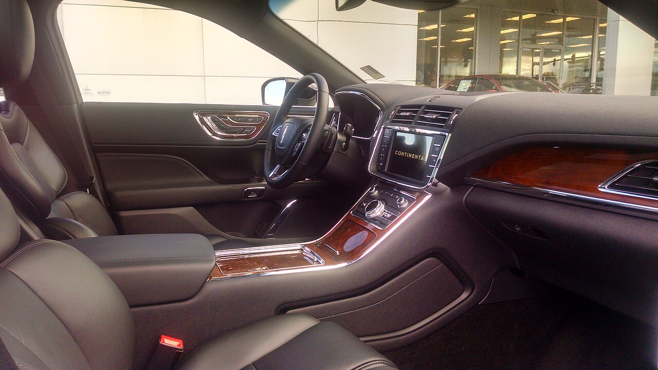 Luxury sedan leather interior